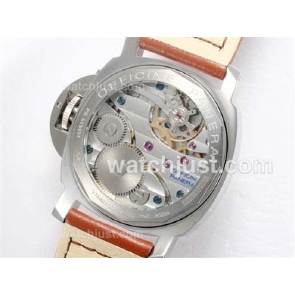 Panerai Luminor Marina Swan Neck Swiss ETA Unitas 6497 Movement AR Coating with Black Dial