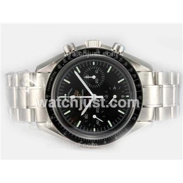 Omega Speedmaster 50th Anniversary Chronograph Lemania Movement with Black Dial and Bezel