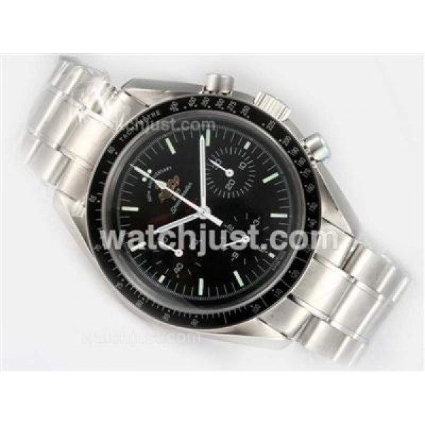 Omega Speedmaster 50th Anniversary Chronograph Lemania Movement with Black Dial and Bezel