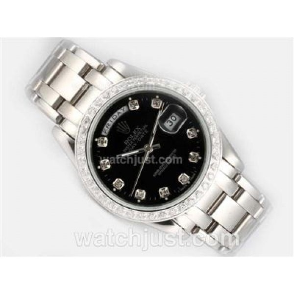 Best 1:1 Rolex Day-Date Masterpiece Fake Watches With Black Dials Online