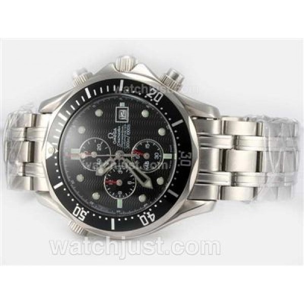 Omega Seamaster Professional Working Chronograph with Black Dial and Bezel