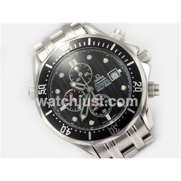 Omega Seamaster Professional Working Chronograph with Black Dial and Bezel