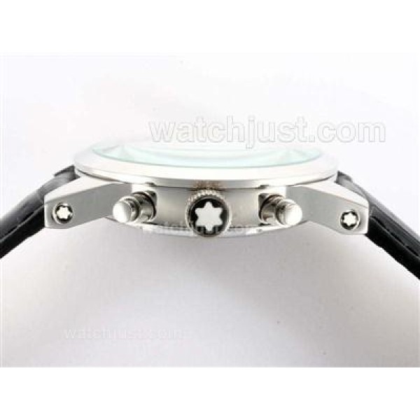 Montblanc Time Walker Automatic with Black Dial-Leather Strap