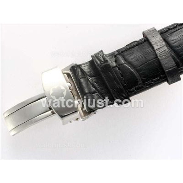 Montblanc Time Walker Automatic with Black Dial-Leather Strap