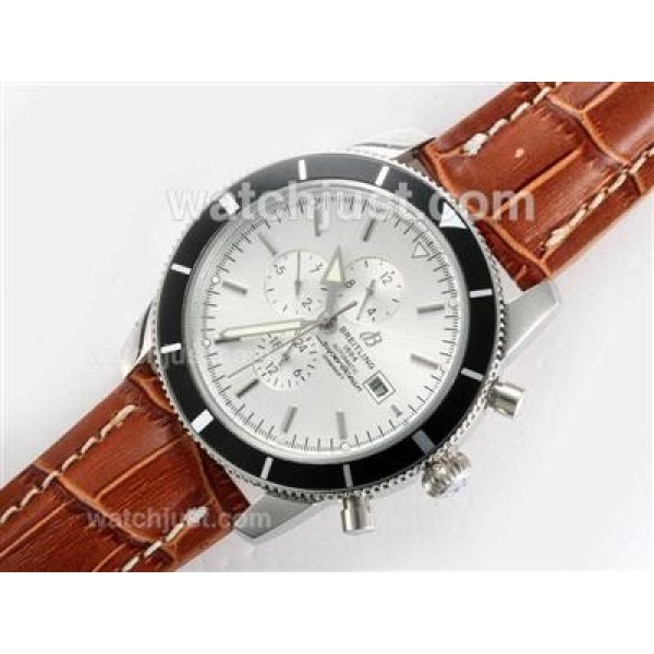 Breitling Super Ocean Automatic with White Dial and Black Bezel