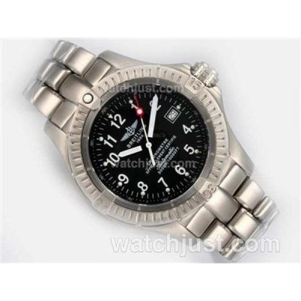 Breitling Avenger Seawolf Swiss ETA 2836 Movement with Black Dial-Full Titanium