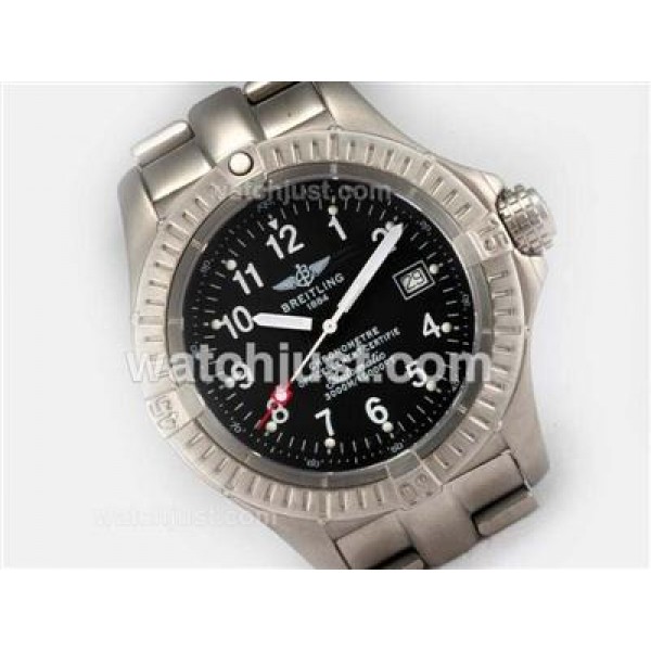 Breitling Avenger Seawolf Swiss ETA 2836 Movement with Black Dial-Full Titanium