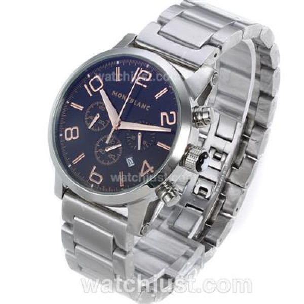 Montblanc Time Walker Working Chronograph with Black Dial-Rose Gold Marking