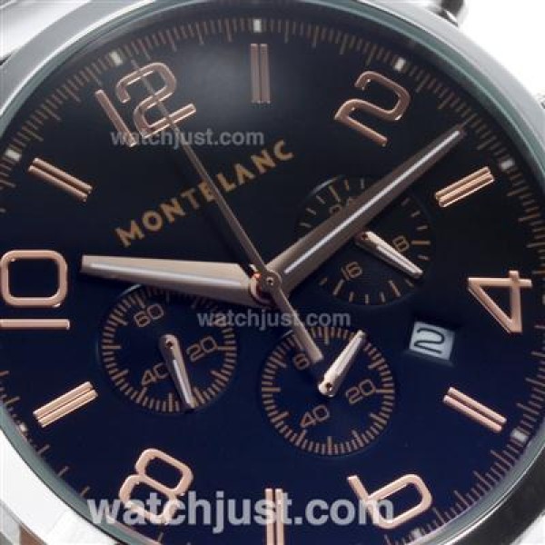Montblanc Time Walker Working Chronograph with Black Dial-Rose Gold Marking