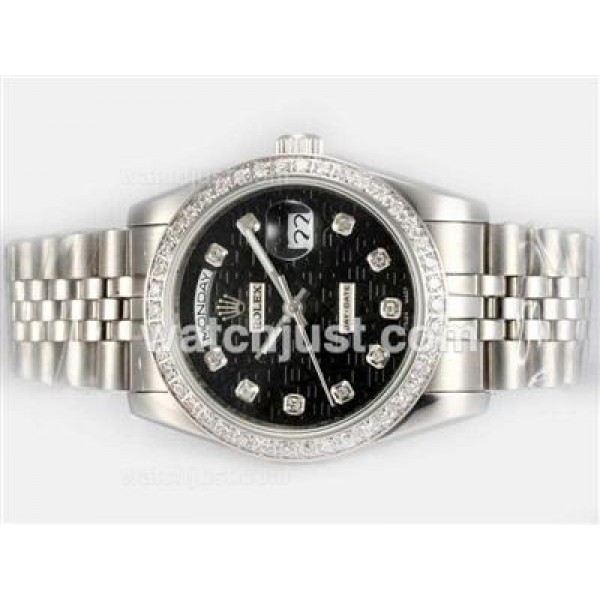 Best Quality Rolex Day-Date Replica Watches With Black Computer Dials For Sale