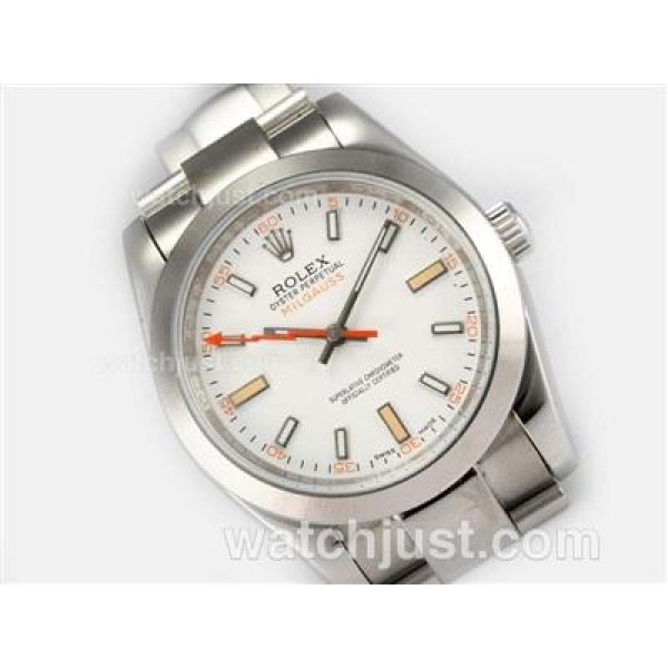 AAA Quality Rolex Milgauss Replica Watches With White Dials For Sale