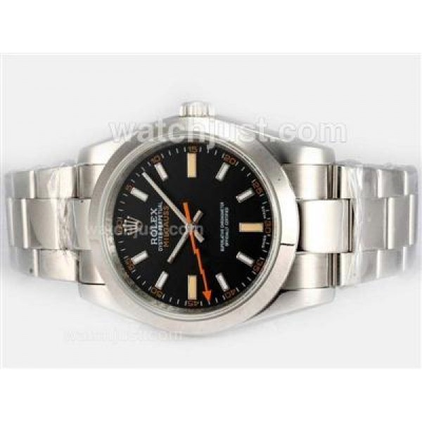 Top Quality Rolex Milgauss Replica Watches With Black Dials For Men