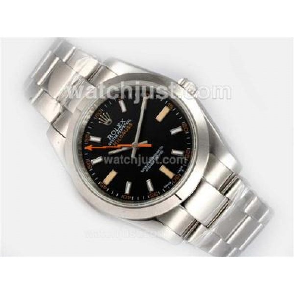 Top Quality Rolex Milgauss Replica Watches With Black Dials For Men