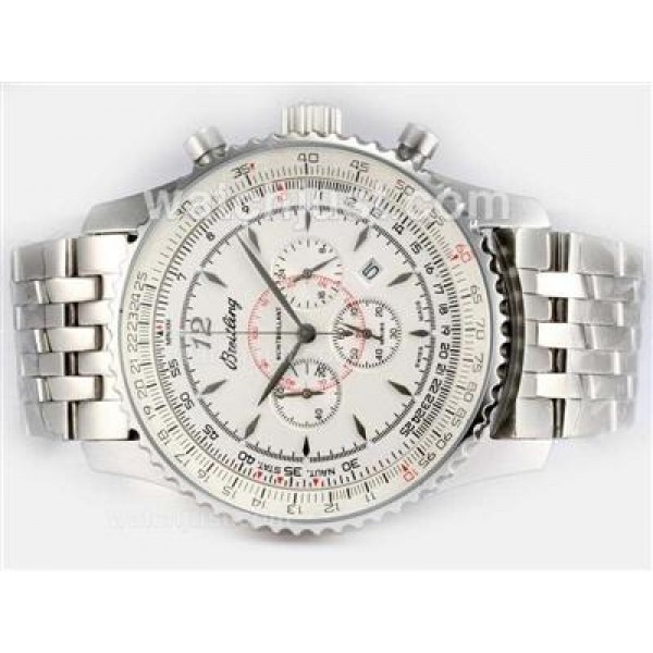 Breitling Montbrillant Working Chronograph with White Dialï¼New Version 46MM