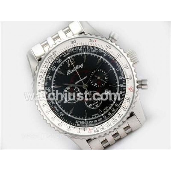 Breitling Montbrillant Working Chronograph with Black Dialï¼New Version 46MM