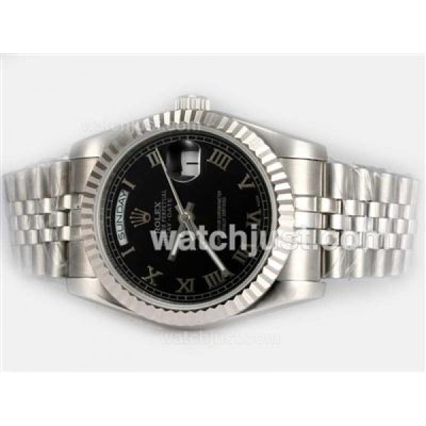 High Quality Rolex Day-Date Replica Watches With Black Dials For Sale