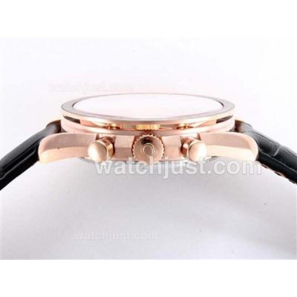 Omega Speedmaster Chronograph Lemania Movement Rose Gold Case with Black Dial