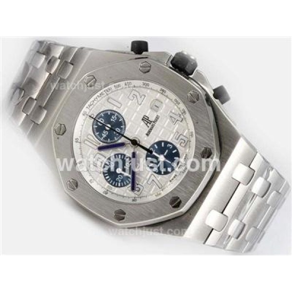 Audemars Piguet Royal Oak Chronograph Swiss Valjoux 7750 Movement with White Dial