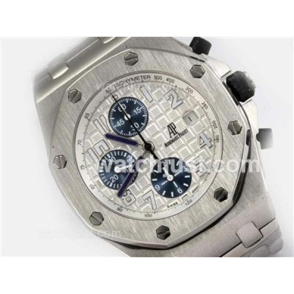 Audemars Piguet Royal Oak Chronograph Swiss Valjoux 7750 Movement with White Dial
