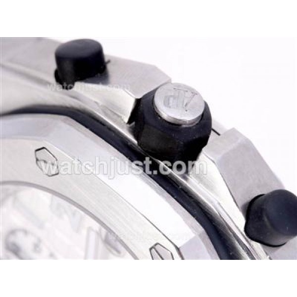Audemars Piguet Royal Oak Chronograph Swiss Valjoux 7750 Movement with White Dial-Rubber Strap