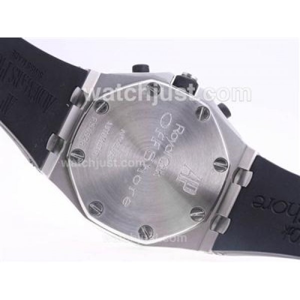 Audemars Piguet Royal Oak Chronograph Swiss Valjoux 7750 Movement with White Dial-Rubber Strap
