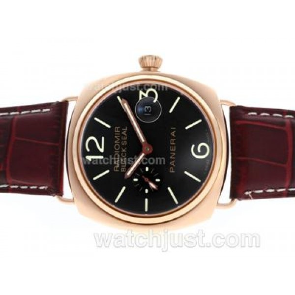 Panerai Radiomir Black Seal Automatic Rose Gold Case with Black Dialï¼New Version