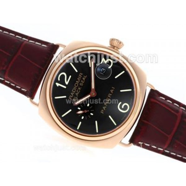 Panerai Radiomir Black Seal Automatic Rose Gold Case with Black Dialï¼New Version
