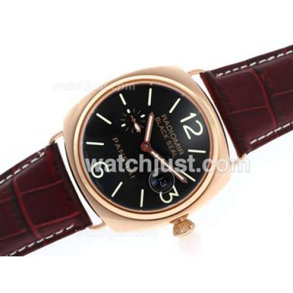 Panerai Radiomir Black Seal Automatic Rose Gold Case with Black Dialï¼New Version