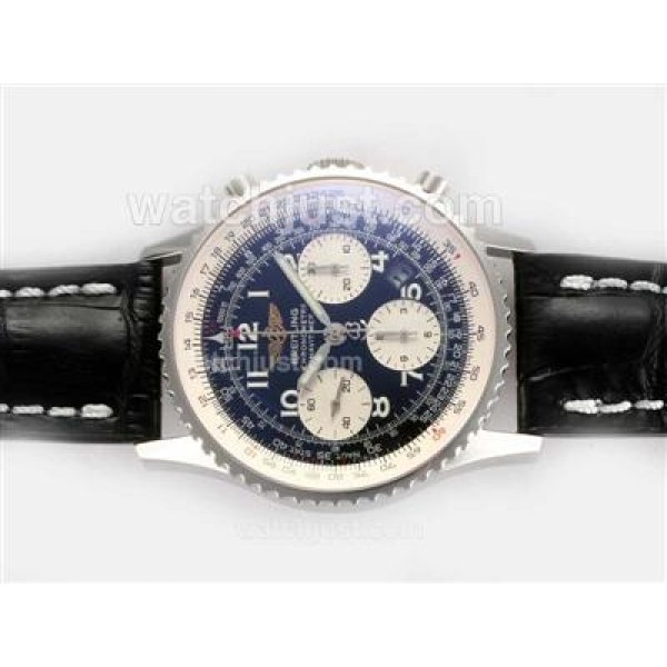 Breitling Navitimer Chronograph Swiss Valjoux 7750 Movement with Black Dial-Number Marking
