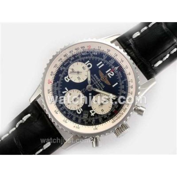 Breitling Navitimer Chronograph Swiss Valjoux 7750 Movement with Black Dial-Number Marking