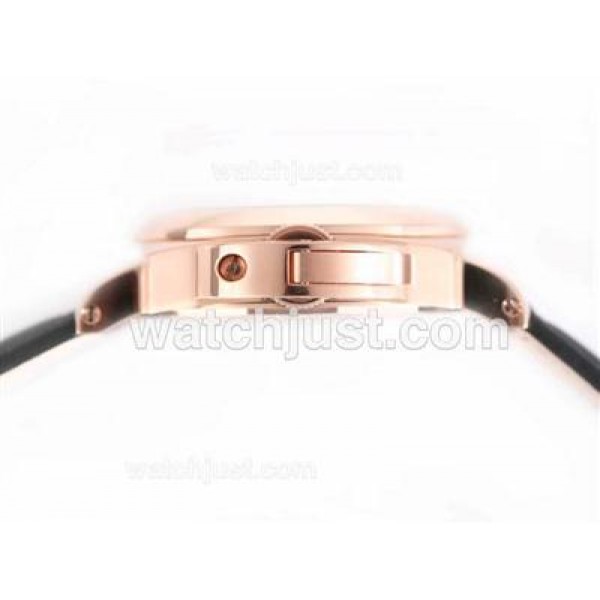 Panerai Luminor Marina Unitas 6497 Movement Rose Gold Case with Black Dial