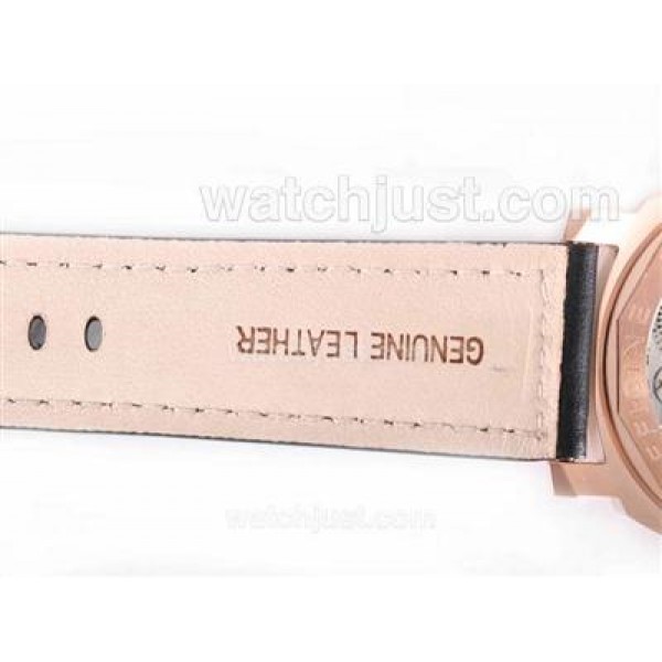 Panerai Luminor Marina Unitas 6497 Movement Rose Gold Case with Black Dial