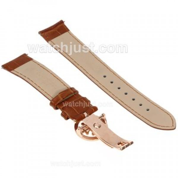 Patek Philippe Leather Strap with Deployment Buckle