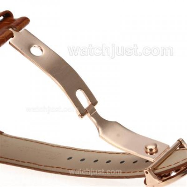 Patek Philippe Leather Strap with Deployment Buckle