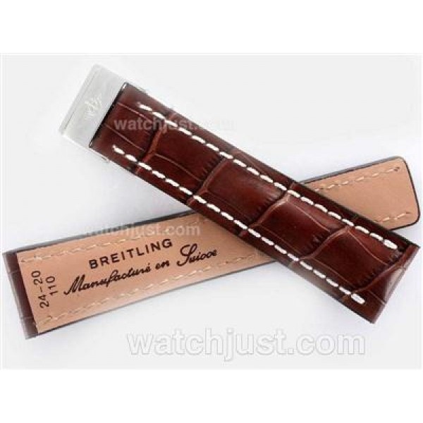 Breitling Leather Strap with Deployment Buckle for Swiss Version