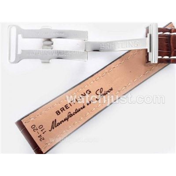 Breitling Leather Strap with Deployment Buckle for Swiss Version