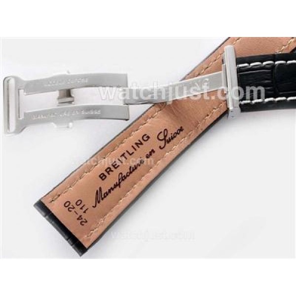 Breitling Leather Strap with Deployment Buckle for Swiss Version