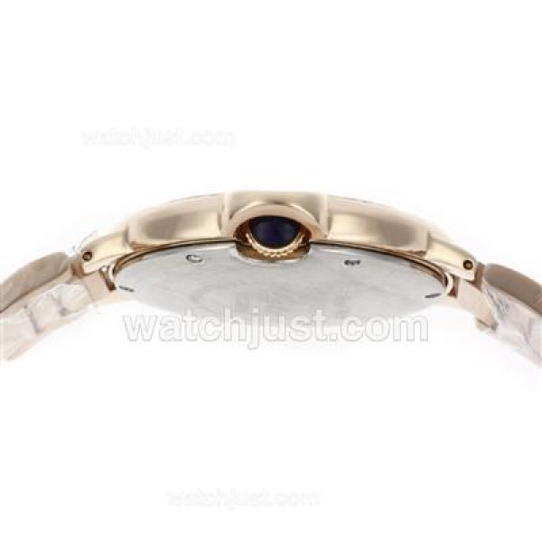 Cartier Ballon Bleu de Cartier Full Rose Gold with Diamond Bezel-Medium Size