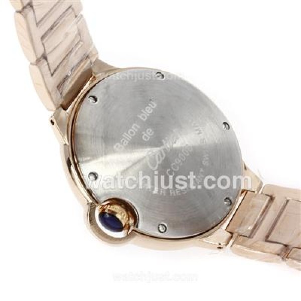 Cartier Ballon Bleu de Cartier Full Rose Gold with Diamond Bezel-Medium Size