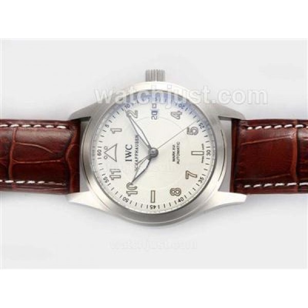 IWC Pilot ark XVI Swiss ETA 2836 Movement with White Dial-AR Coating