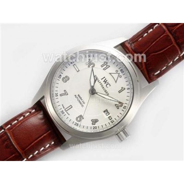 IWC Pilot ark XVI Swiss ETA 2836 Movement with White Dial-AR Coating
