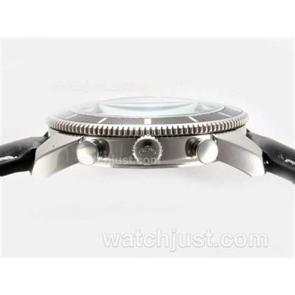 Breitling Super Ocean Working Chronograph with Black Dial and Bezel