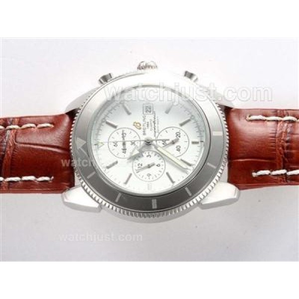 Breitling Super Ocean Working Chronograph with White Dial