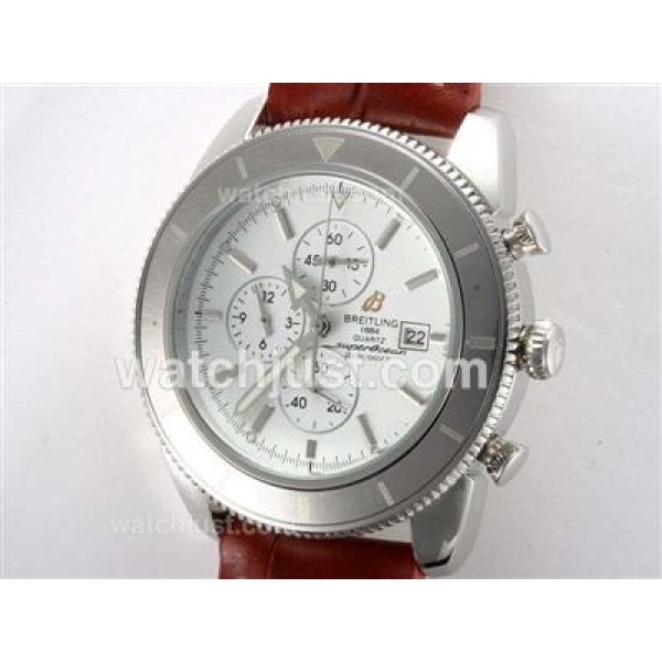 Breitling Super Ocean Working Chronograph with White Dial