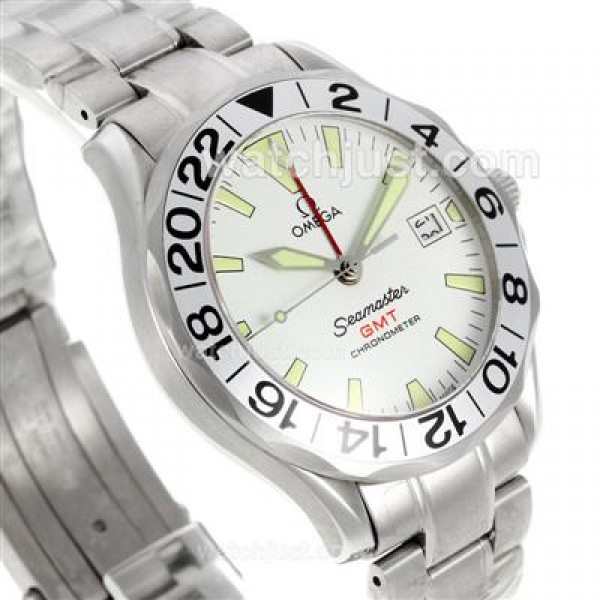 Omega Seamaster GMT Working Swiss ETA 2836 Movement With White Dial