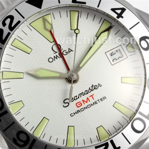 Omega Seamaster GMT Working Swiss ETA 2836 Movement With White Dial