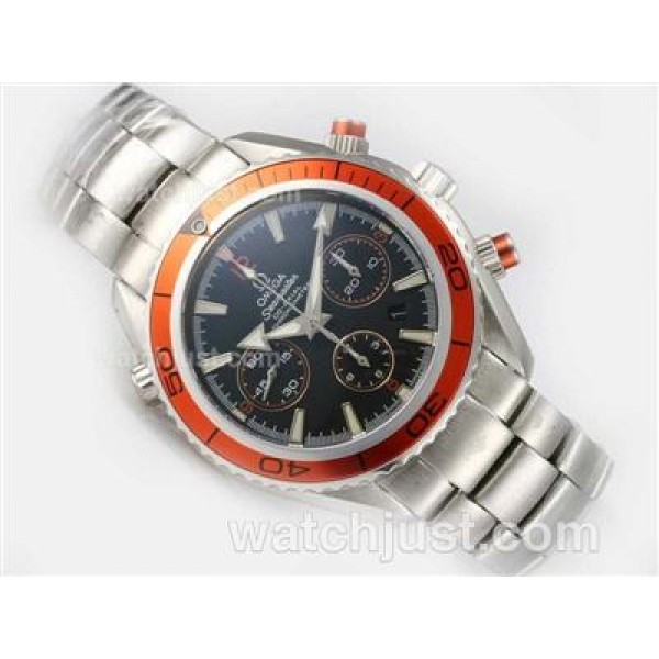 Perfect Omega Seamaster Planet Ocean Replica Watches With Black Dials For Men
