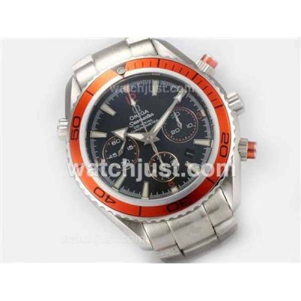 Perfect Omega Seamaster Planet Ocean Replica Watches With Black Dials For Men