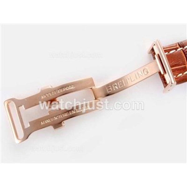 Breitling for Bentley Motors Working Chronograph Rose Gold Case with White Dial
