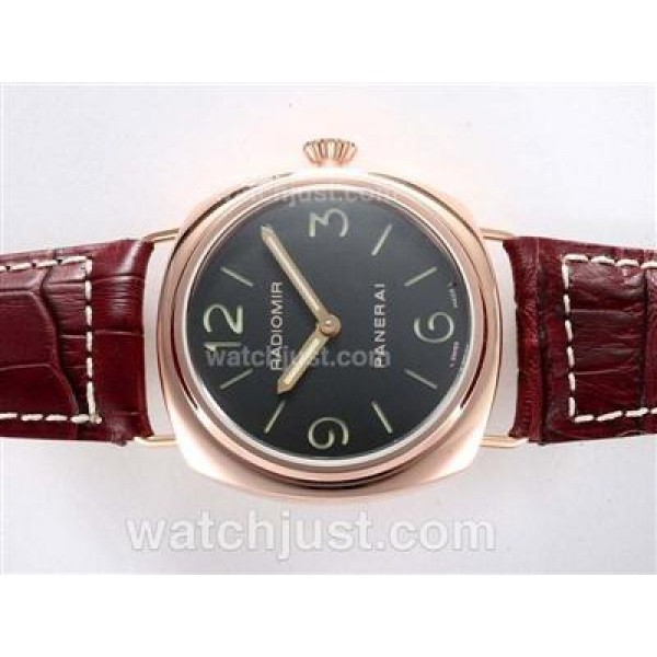 Panerai Radiomir Swiss ETA Unitas 6497 Movement-Rose Gold Case
